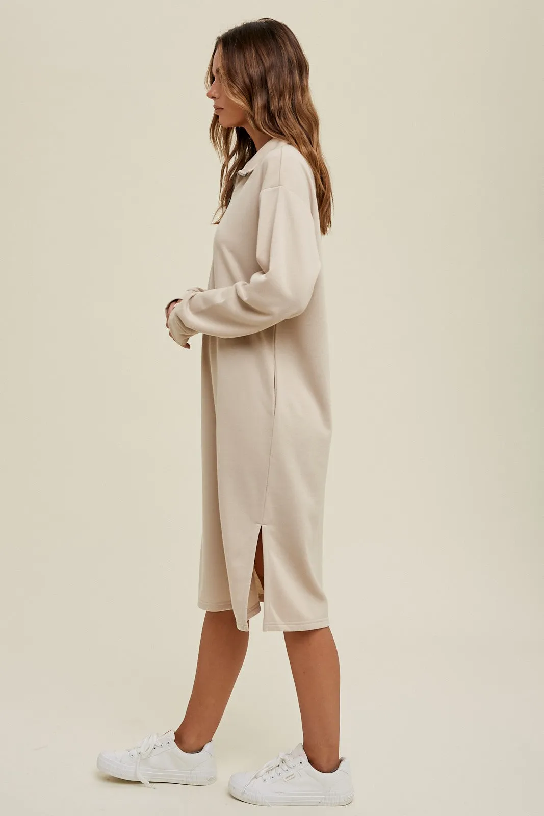 The Hardy Half-Zip Mock Neck Dress