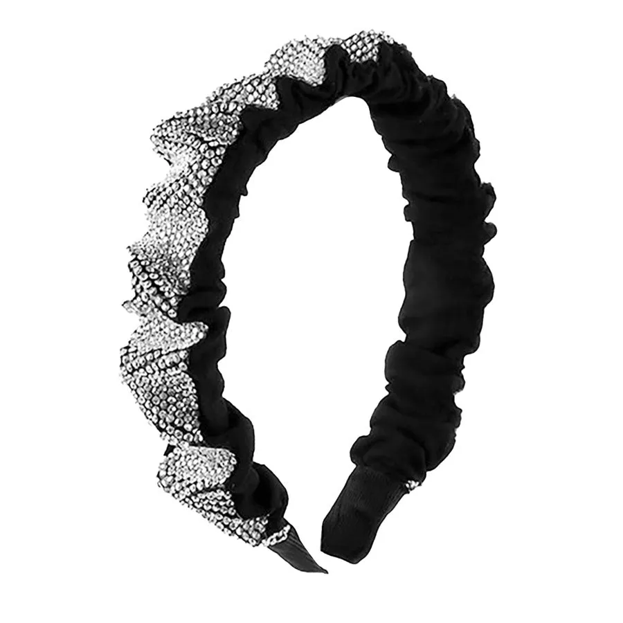 Wavy Bling Pleated Headband