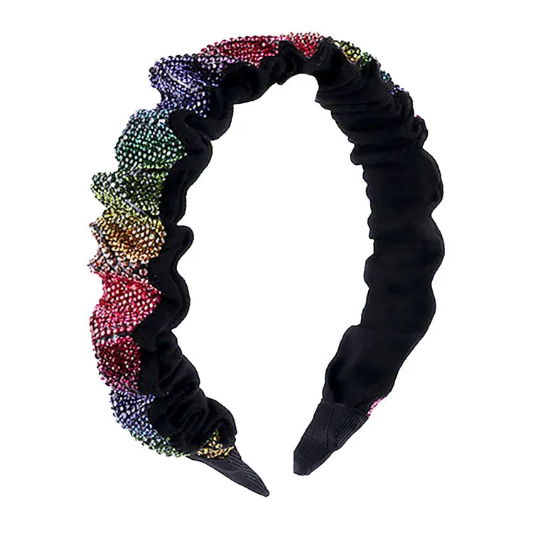 Wavy Bling Pleated Headband