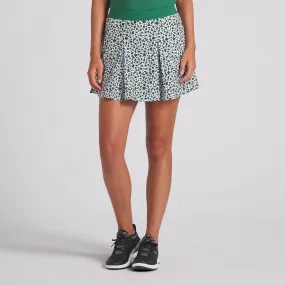 Stylish Womens Pleated Leopard Print Golf Skirt