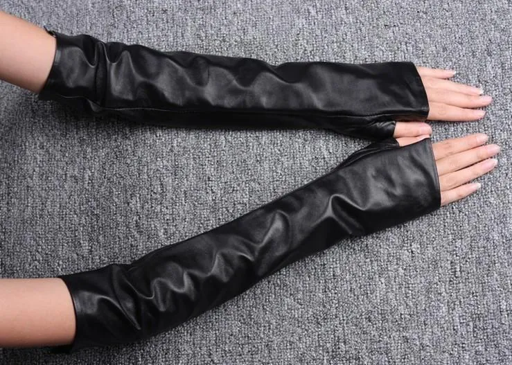 Zuriel Fingerless Gloves - Vegan Leather