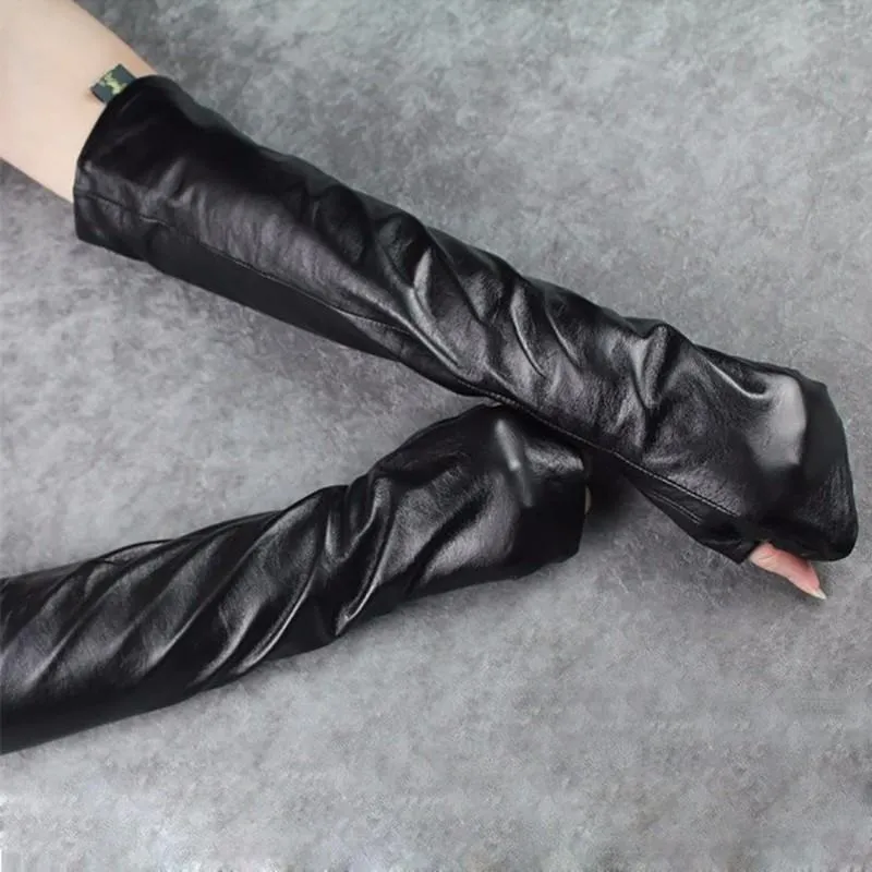 Zuriel Fingerless Gloves - Vegan Leather